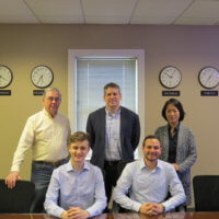 Dr. Tom Patrick; Dan Kerrigan, MPI President; Dr. Seung Hee Choi, Finance Chair; Christopher Preuster; Anthony Raspatello