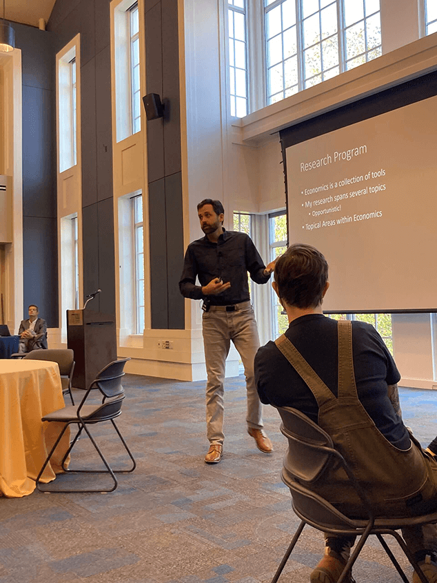 Dr. Trevor O'Grady giving a presentation