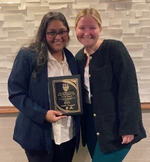 Students from TCNJ's Pi Sigma Epsilon chapter.