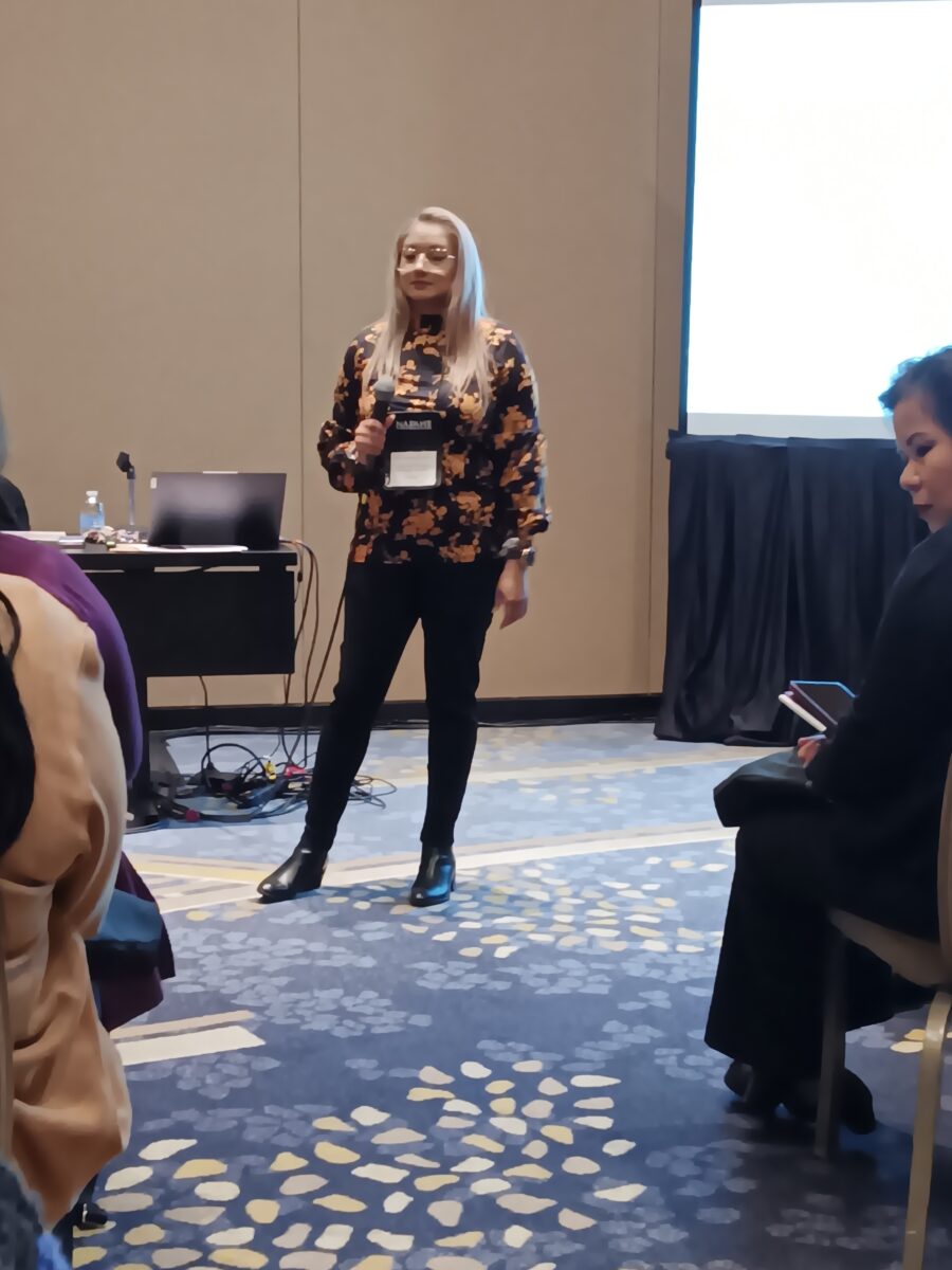 Dr. Waheeda Lillevik giving a presentation at NAPAHE