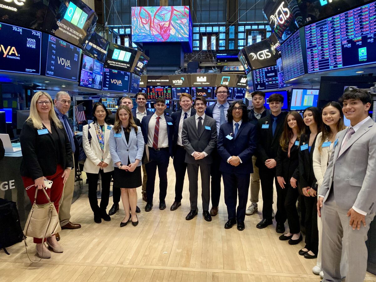 Finance students group photo.